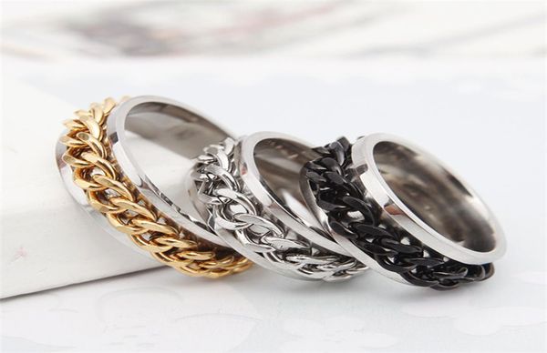 8mm stainless steel ring black blue silver gold spinner rotatable chain for men women charm wedding band rings2503799
8mm stainless steel ring black blue silver gold spinner rotatable chain for men women charm wedding band rings2503799