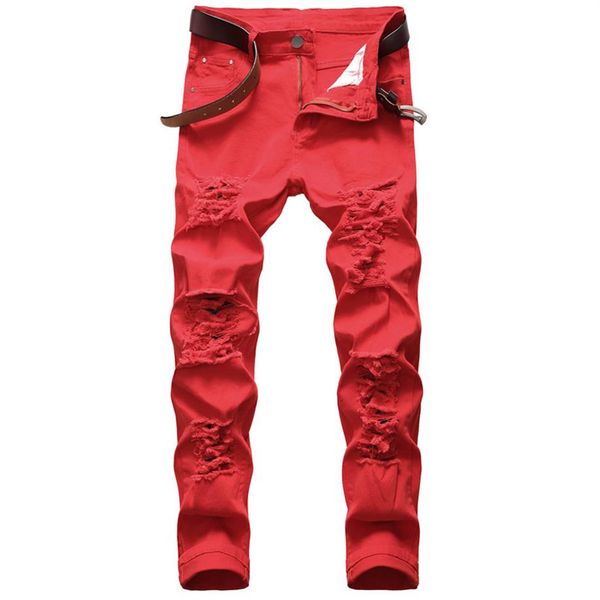 denim jeans men slim pants mens denim trousers zipper red hole pencil pants jeans for man straight full length242i, Blue
denim jeans men slim pants mens denim trousers zipper red hole pencil pants jeans for man straight full length242i, Blue