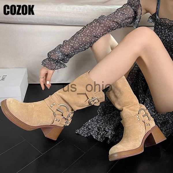 boots flock mid calf boots women vintage cowboy western ladies thick heel 2023 new knight female shoes buckle pumps flock chic casual j23081, Black
boots flock mid calf boots women vintage cowboy western ladies thick heel 2023 new knight female shoes buckle pumps flock chic casual j23081, Black