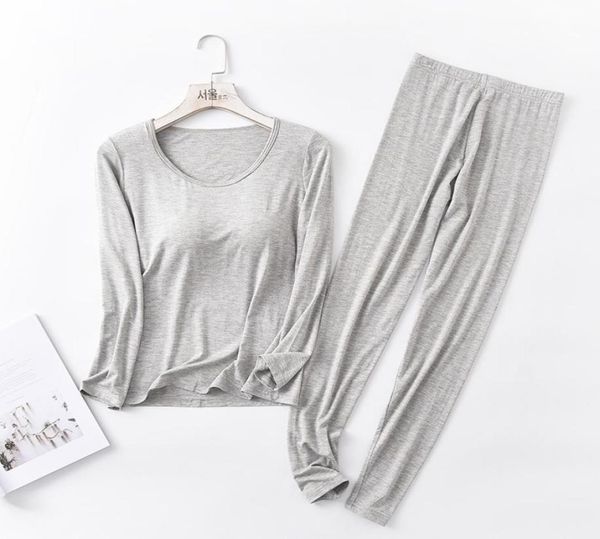 sanderala autumn winter modal pajamas sets women padded long sleeve oneck tshirt all match tee long johns brat homewear y200428239212, Black;red
sanderala autumn winter modal pajamas sets women padded long sleeve oneck tshirt all match tee long johns brat homewear y200428239212, Black;red