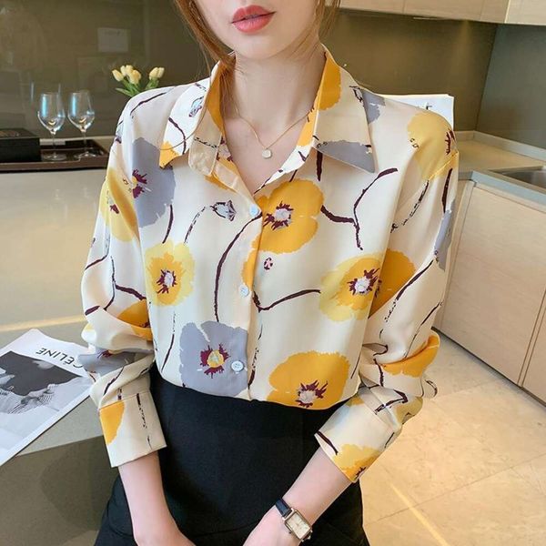 flowery chiffon shirt for women autumn style retract printed long sleeved belly top, White
flowery chiffon shirt for women autumn style retract printed long sleeved belly top, White