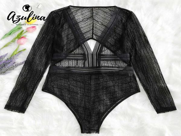 20187 azulina cut out plunge sheer long sleeve bodysuit seethru lace women rompers summer fall solid jumpsuits ladies overal2921743, Black;white
20187 azulina cut out plunge sheer long sleeve bodysuit seethru lace women rompers summer fall solid jumpsuits ladies overal2921743, Black;white