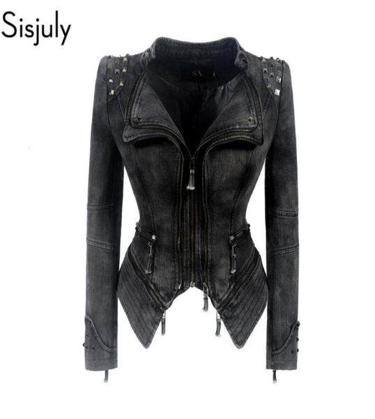 sisjuly gothic blue gray rivet jackets women asymmetric denim jacket plus size 6xl spring winter zipper motorcycle outerwear y19109544529, Black;brown
sisjuly gothic blue gray rivet jackets women asymmetric denim jacket plus size 6xl spring winter zipper motorcycle outerwear y19109544529, Black;brown