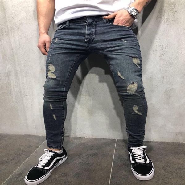 mens cool designer brand pencil jeans skinny ripped destroyed stretch slim fit hop hop pants with holes for men1209s, Blue
mens cool designer brand pencil jeans skinny ripped destroyed stretch slim fit hop hop pants with holes for men1209s, Blue