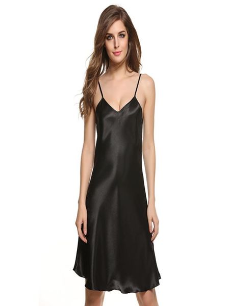 new stain nightgown women slik sleepwear night dress v neck strap solid nightwear sleep dress female home clothes2065383, Black;red
new stain nightgown women slik sleepwear night dress v neck strap solid nightwear sleep dress female home clothes2065383, Black;red