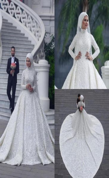 dubai muslim luxury lace ball gown wedding dresses chapel train full beads applique long sleeve wedding dress african high neck br7864238, White
dubai muslim luxury lace ball gown wedding dresses chapel train full beads applique long sleeve wedding dress african high neck br7864238, White