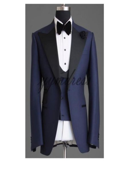 dark blue groom tuxedos 2019 one button peaked lapel slim fit fashion design wedding suits for men three pieces jacketvestbow9754826, Black;gray
dark blue groom tuxedos 2019 one button peaked lapel slim fit fashion design wedding suits for men three pieces jacketvestbow9754826, Black;gray