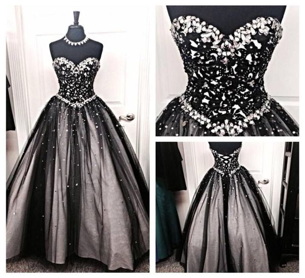 new black and white tulle ball gown evening dresses 2020 crystal beaded rhinestones a line lace up prom dresses runway red carpet 5138410, Black;red
new black and white tulle ball gown evening dresses 2020 crystal beaded rhinestones a line lace up prom dresses runway red carpet 5138410, Black;red