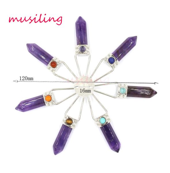 reiki pendulum 7 chakra beads hexagon prism magic wand energy pendant natural stone charms healing amulet jewelry2624404, Silver
reiki pendulum 7 chakra beads hexagon prism magic wand energy pendant natural stone charms healing amulet jewelry2624404, Silver