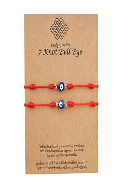 7 knots blue evil eye bracelet paper card bracelet adjustable lucky red string bracelets couple jewelry friendship bracelet 2pscs7814482, Golden;silver
7 knots blue evil eye bracelet paper card bracelet adjustable lucky red string bracelets couple jewelry friendship bracelet 2pscs7814482, Golden;silver