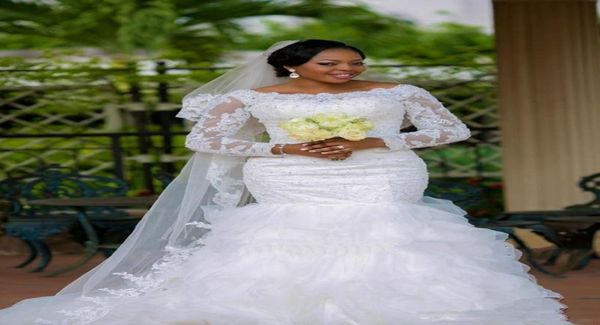 2017 winter plus size bride dresses custom made elegant beaded lace long sleeves mermaid wedding dress vestidos de noiva4453059, White
2017 winter plus size bride dresses custom made elegant beaded lace long sleeves mermaid wedding dress vestidos de noiva4453059, White