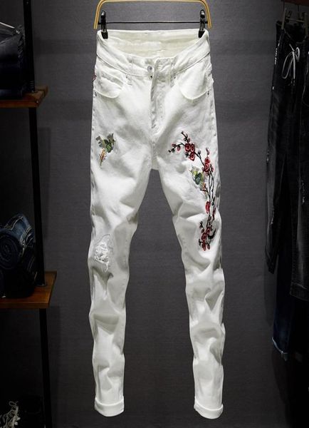 men039s hole patch 3 colors stretch jeans embroidery rose slim denim pants for men trendy fashion patchwork ripped straight tro8862941, Blue
men039s hole patch 3 colors stretch jeans embroidery rose slim denim pants for men trendy fashion patchwork ripped straight tro8862941, Blue