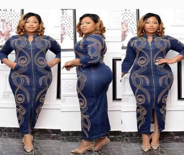 casual dresses houseofsd long sleeve jeans dress african women fashion zipper beading denim maxi5524657, Black;gray
casual dresses houseofsd long sleeve jeans dress african women fashion zipper beading denim maxi5524657, Black;gray