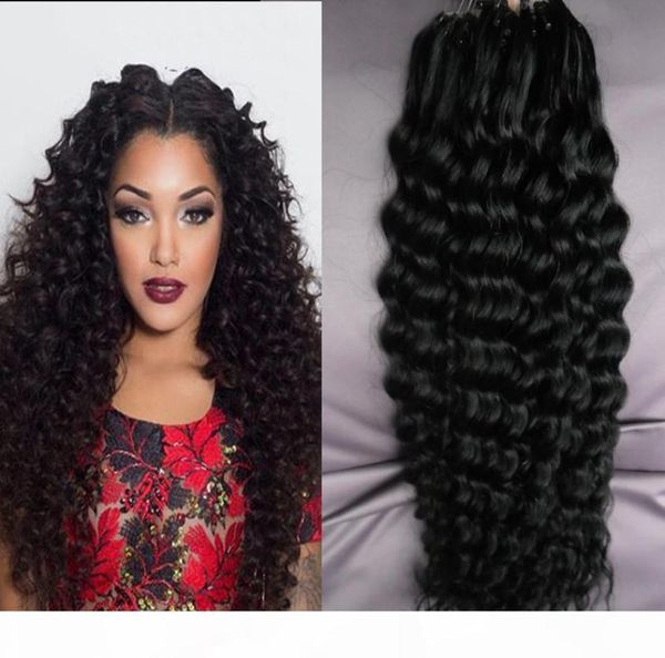 100g deep wave loop micro ring hair 100 human micro bead links machine made remy hair extension9324315, Black
100g deep wave loop micro ring hair 100 human micro bead links machine made remy hair extension9324315, Black