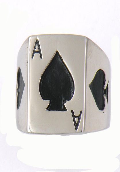 fanssteel stainless steel vintage mens or wemens jewelry signet classic poker spade a lucky ring 13w774508981, Silver
fanssteel stainless steel vintage mens or wemens jewelry signet classic poker spade a lucky ring 13w774508981, Silver