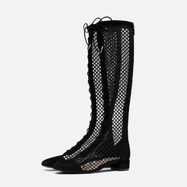 boots trend women 2023 hollow out mesh summer gladiator sandals lace up knee low heel shoes long botas mujer 230810, Black
boots trend women 2023 hollow out mesh summer gladiator sandals lace up knee low heel shoes long botas mujer 230810, Black