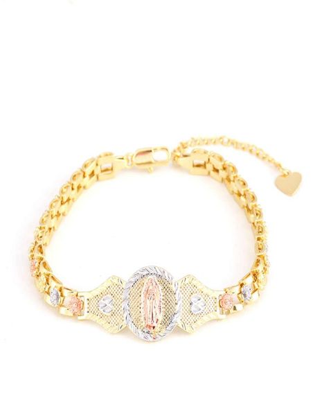 14k tricolor virgen de guadalupe bracelet religious bracelet women6656827, Golden;silver
14k tricolor virgen de guadalupe bracelet religious bracelet women6656827, Golden;silver