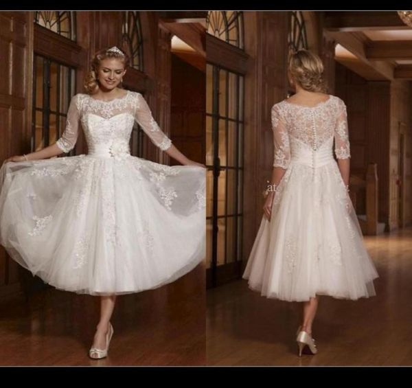 a line white 2019 short wedding dresses scoop lace appliques half sleeve custom made vintage bridal gowns knee length weddin3281333
a line white 2019 short wedding dresses scoop lace appliques half sleeve custom made vintage bridal gowns knee length weddin3281333