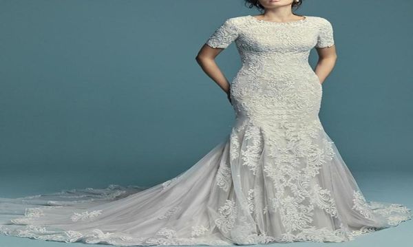short sleeves mermaid wedding dresses bridal gowns buttons back lace applique tulle long sweep vestidos de fiesta8449100, White
short sleeves mermaid wedding dresses bridal gowns buttons back lace applique tulle long sweep vestidos de fiesta8449100, White