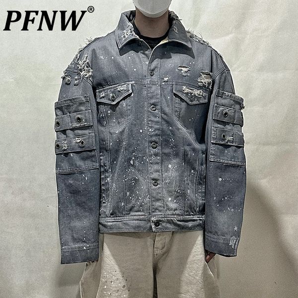 mens jackets pfnw spring summer worn out split leather speckled silhouetted high street denim techwear avantgarde coat 12a8601 230810, Black;brown
mens jackets pfnw spring summer worn out split leather speckled silhouetted high street denim techwear avantgarde coat 12a8601 230810, Black;brown