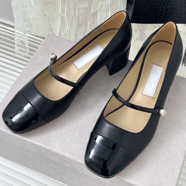 luxury brand women's shoes pearl chunky heel square toe mary jane single shoes high heel boat shoes large heeled leather shoes medium h, Black
luxury brand women's shoes pearl chunky heel square toe mary jane single shoes high heel boat shoes large heeled leather shoes medium h, Black
