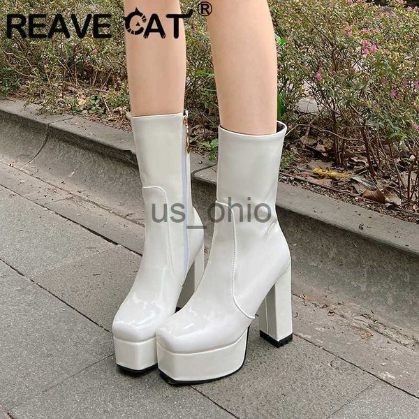 boots reave cat fashion women boots square toe ultrahigh chunky heels 115cm platform 4cm zipper big size 41 42 43 mature korean booty j23081, Black
boots reave cat fashion women boots square toe ultrahigh chunky heels 115cm platform 4cm zipper big size 41 42 43 mature korean booty j23081, Black