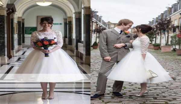 modest short lace tulle skirt country wedding dresses 2019 vintage 3 4 long sleeves tealength zipper back short wedding bridal dr4373345, White
modest short lace tulle skirt country wedding dresses 2019 vintage 3 4 long sleeves tealength zipper back short wedding bridal dr4373345, White