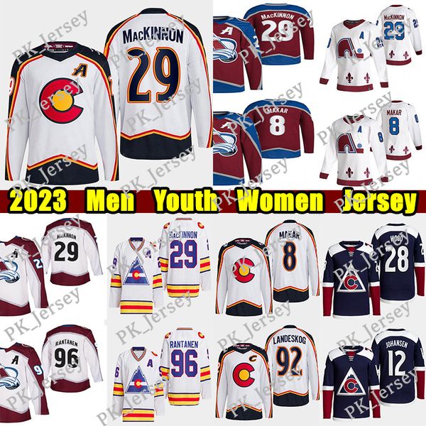 #29 nathan mackinnon reverse retro hockey jersey #8 cale makar mikko rantanen gabriel landeskog miles wood joe sakic drouin valeri nichushki, Black;red
#29 nathan mackinnon reverse retro hockey jersey #8 cale makar mikko rantanen gabriel landeskog miles wood joe sakic drouin valeri nichushki, Black;red