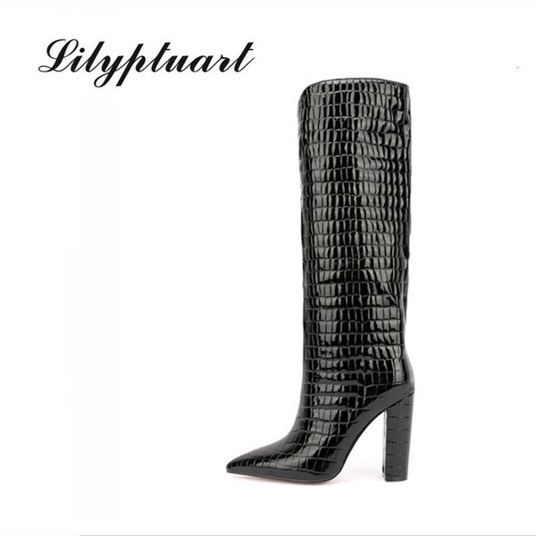 boots stone pattern overtheknee high boot's fashion 11 cm thick heel spring and autumn 230810, Black
boots stone pattern overtheknee high boot's fashion 11 cm thick heel spring and autumn 230810, Black