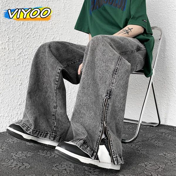 men's jeans hig street y2k clothing wide leg pants zipper baggy flared mapping techwear sweatpant streetwear 230810, Blue
men's jeans hig street y2k clothing wide leg pants zipper baggy flared mapping techwear sweatpant streetwear 230810, Blue