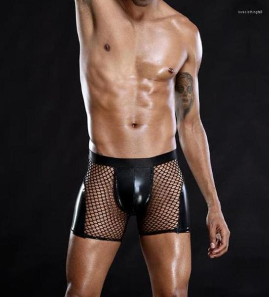 underpants mens patent leather black breathable boxer underwear gay lingerie mesh transparent2082399, Black;white
underpants mens patent leather black breathable boxer underwear gay lingerie mesh transparent2082399, Black;white