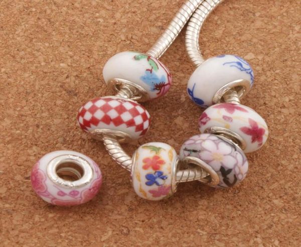 925 silver handmade porcelain ceramic big hole beads 60pcslot mix 14x9mm fit european charms bracelets jewelry diy3099794, Black
925 silver handmade porcelain ceramic big hole beads 60pcslot mix 14x9mm fit european charms bracelets jewelry diy3099794, Black