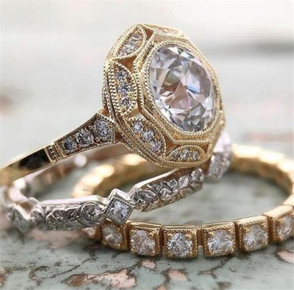 choucong brand wedding rings sell 3pcs vintage jewelry 925 sterling silvergold fill round cut white eternity 3a cubic zircon 1865710, Slivery;golden
choucong brand wedding rings sell 3pcs vintage jewelry 925 sterling silvergold fill round cut white eternity 3a cubic zircon 1865710, Slivery;golden