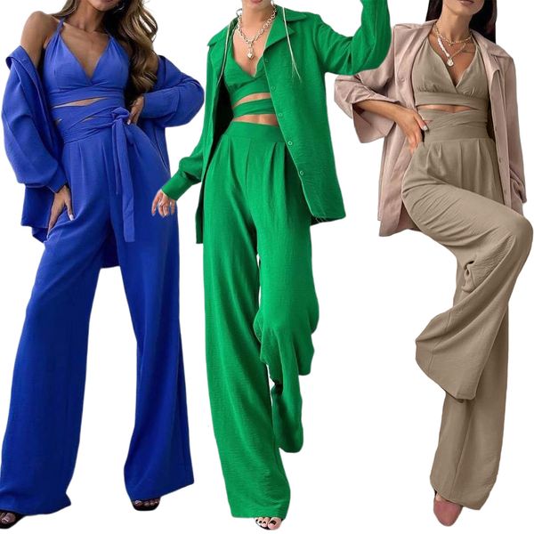 womens two piece pants summer autumn women shirt vest long suits blouses jacket tank elegant style navel exposed office work suit 230810, White
womens two piece pants summer autumn women shirt vest long suits blouses jacket tank elegant style navel exposed office work suit 230810, White