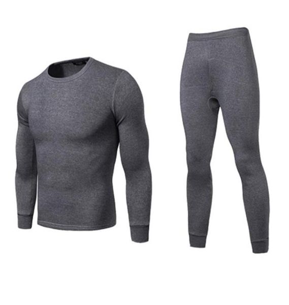 men winter warm long johns plus size solid color thermal long sleeve pants underwear set1856526, Black;white 
men winter warm long johns plus size solid color thermal long sleeve pants underwear set1856526, Black;white
