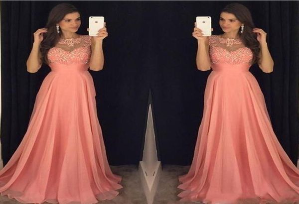 new coral pink prom dresses jewel neck illusion sleeveless lace appliques beaded chiffon evening dress party pageant fo5087293, Black
new coral pink prom dresses jewel neck illusion sleeveless lace appliques beaded chiffon evening dress party pageant fo5087293, Black
