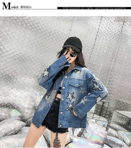 13 styles denim jackets 2023 women high street graffiti personality short cut rivet jacket fringe jean coat jaqueta femininaqry0, Black;brown 
13 styles denim jackets 2023 women high street graffiti personality short cut rivet jacket fringe jean coat jaqueta femininaqry0, Black;brown