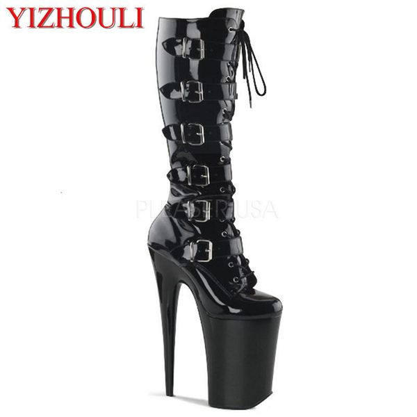 boots 20 cm high heel boots buckle black paint platform club fashion women 230810
boots 20 cm high heel boots buckle black paint platform club fashion women 230810