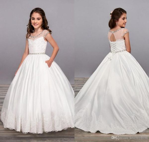 2020 white lace satin flower girl dresses kids wedding cap sleeve jewel beaded rhinestones ball gowns first holy communion dresses7903755, White;blue
2020 white lace satin flower girl dresses kids wedding cap sleeve jewel beaded rhinestones ball gowns first holy communion dresses7903755, White;blue