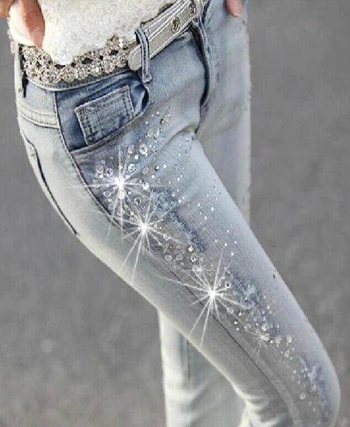 new women diamond drilled hole jeans woman pencil ripped trousers with rhine denim pants woman lj2010297809846, Blue
new women diamond drilled hole jeans woman pencil ripped trousers with rhine denim pants woman lj2010297809846, Blue