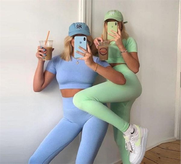 6 colors women seamless yoga set short sleeve crop high waist sport leggings active wear gym suit workout clothes for 2201216456952, Gray
6 colors women seamless yoga set short sleeve crop high waist sport leggings active wear gym suit workout clothes for 2201216456952, Gray