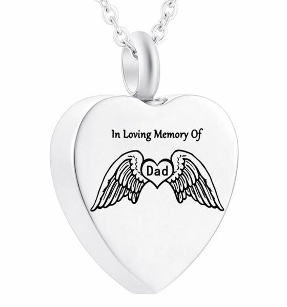 in memory of dad type angel wings ashes jewelry necklace cremation pendant with pretty package bag8401844, Silver
in memory of dad type angel wings ashes jewelry necklace cremation pendant with pretty package bag8401844, Silver