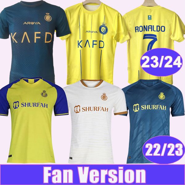 23 24 al nassr fc mens soccer jerseys 22 23 ronaldo home yellow version away 3rd shirt short sleeves uniforms, Black;yellow
23 24 al nassr fc mens soccer jerseys 22 23 ronaldo home yellow version away 3rd shirt short sleeves uniforms, Black;yellow