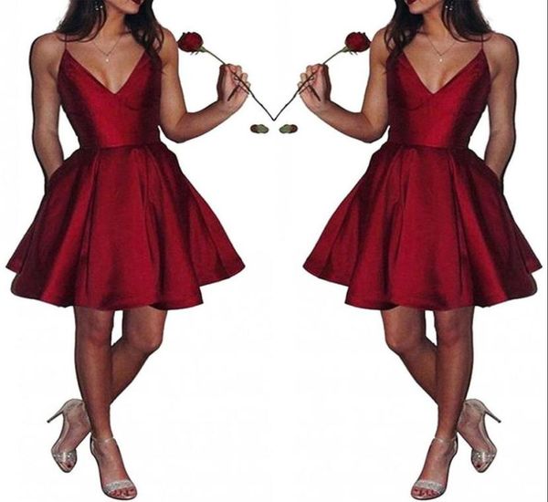 v neck satin short homecoming dresses spaghetti straps a line knee length formal party gowns short prom dresses bm04483826730, Blue;pink
v neck satin short homecoming dresses spaghetti straps a line knee length formal party gowns short prom dresses bm04483826730, Blue;pink