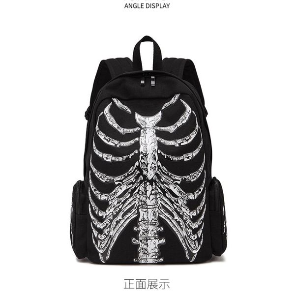 2023 new printed backpack trend canvas bag skull personalized womens leisure mens backpack cross border skulls backpack
2023 new printed backpack trend canvas bag skull personalized womens leisure mens backpack cross border skulls backpack