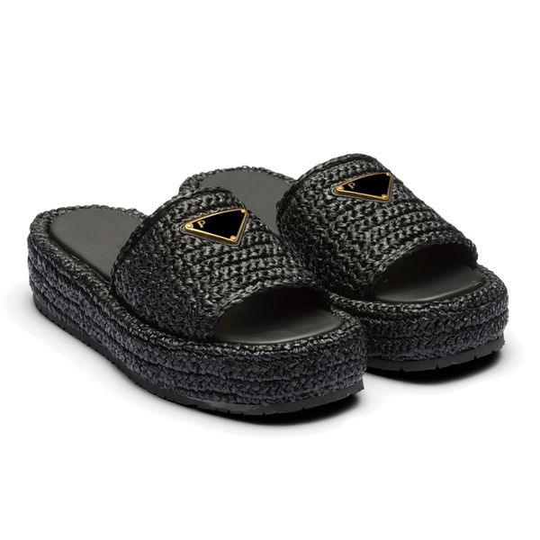 luxury designer slippers triangle weave slipper straw raffias sandals man women summer casual platform heel travel slide black pool outdoors
luxury designer slippers triangle weave slipper straw raffias sandals man women summer casual platform heel travel slide black pool outdoors