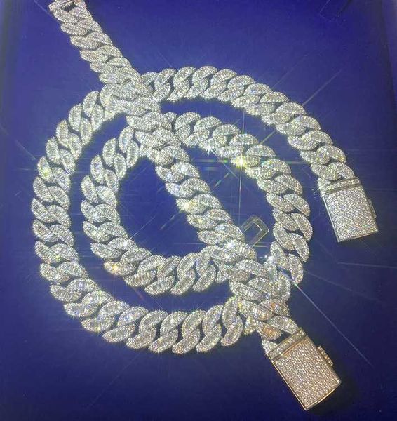 yu ying fine jewelry 925 solid silver 15mm width baguette moissanite chain hip hop rapper necklace cuban link chain
yu ying fine jewelry 925 solid silver 15mm width baguette moissanite chain hip hop rapper necklace cuban link chain