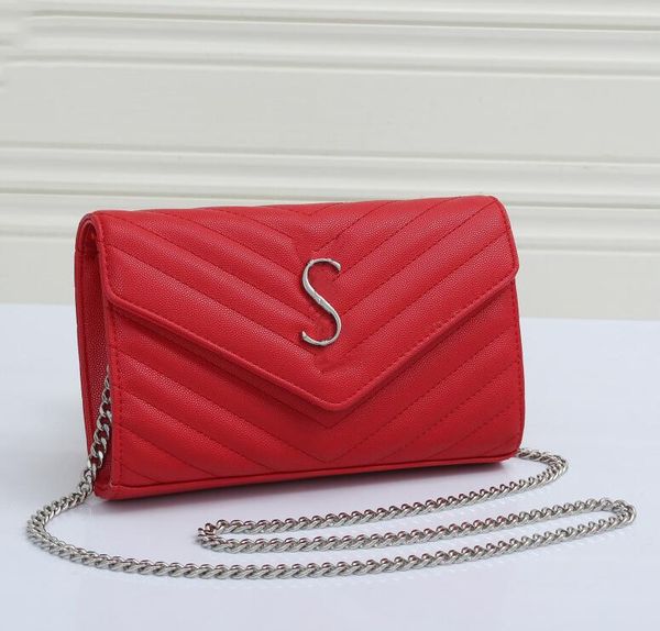 leather chain purse bag leather women shoulder bags crossbody luxury handbags clutch purses ladies wallets tote gold silver chain bag, Red;black
leather chain purse bag leather women shoulder bags crossbody luxury handbags clutch purses ladies wallets tote gold silver chain bag, Red;black