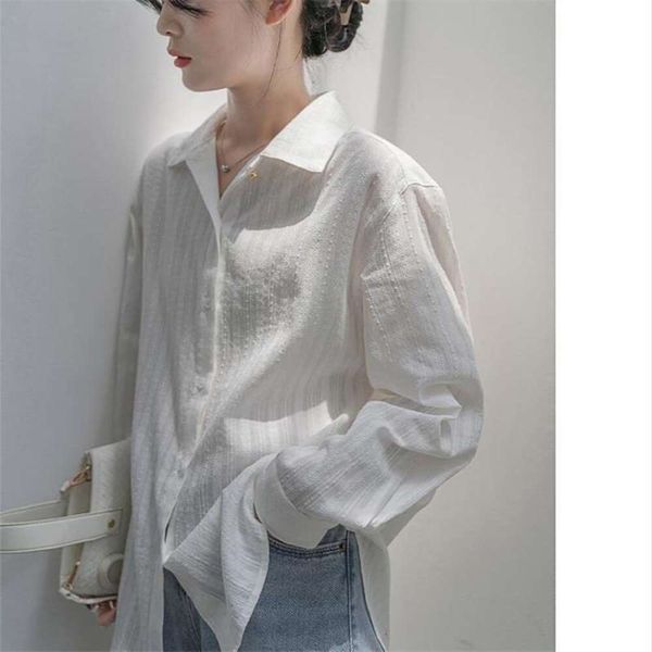 french white dark striped shirt for women spring design niche long sleeved folded undershirt
french white dark striped shirt for women spring design niche long sleeved folded undershirt