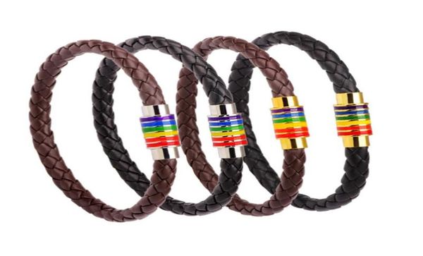 fashion charm rainbow lgbt pride handmade braided bracelet pu leather weave magnet clasp stainless steel jewelry whole1143742, Golden;silver
fashion charm rainbow lgbt pride handmade braided bracelet pu leather weave magnet clasp stainless steel jewelry whole1143742, Golden;silver